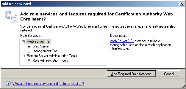 Active Directory Certificate Services (AD CS) – Add role services and features